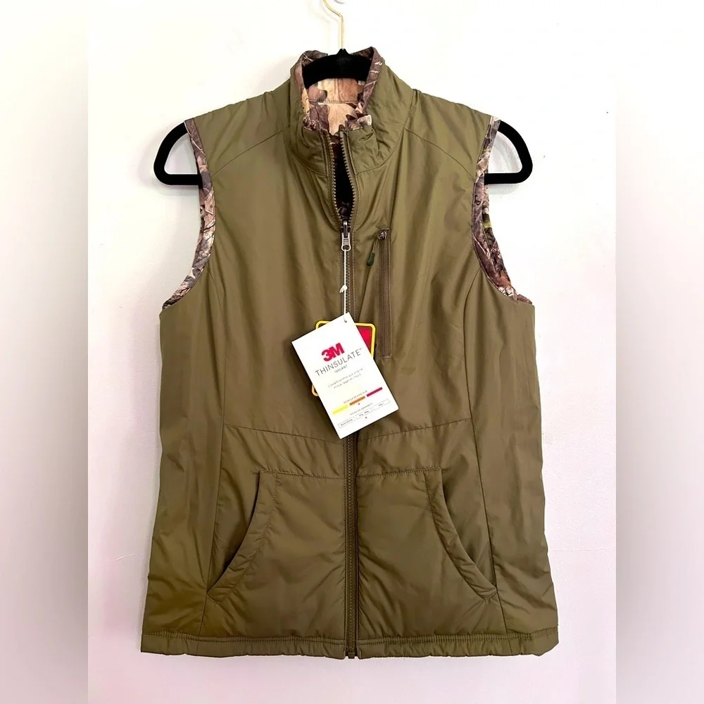 True Timber Kanati Women’s Size Small Reversible Insulated Outdoor Hunting Vest